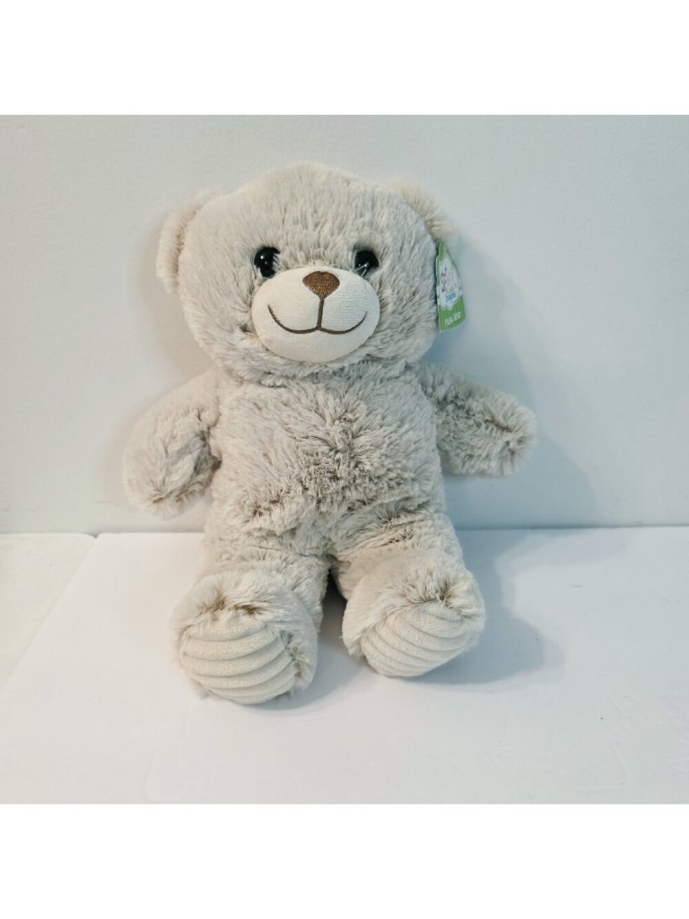Spark Create Imagine Plush Light Tan Biege Teddy Bear Ribbed Feet Walmart Tag